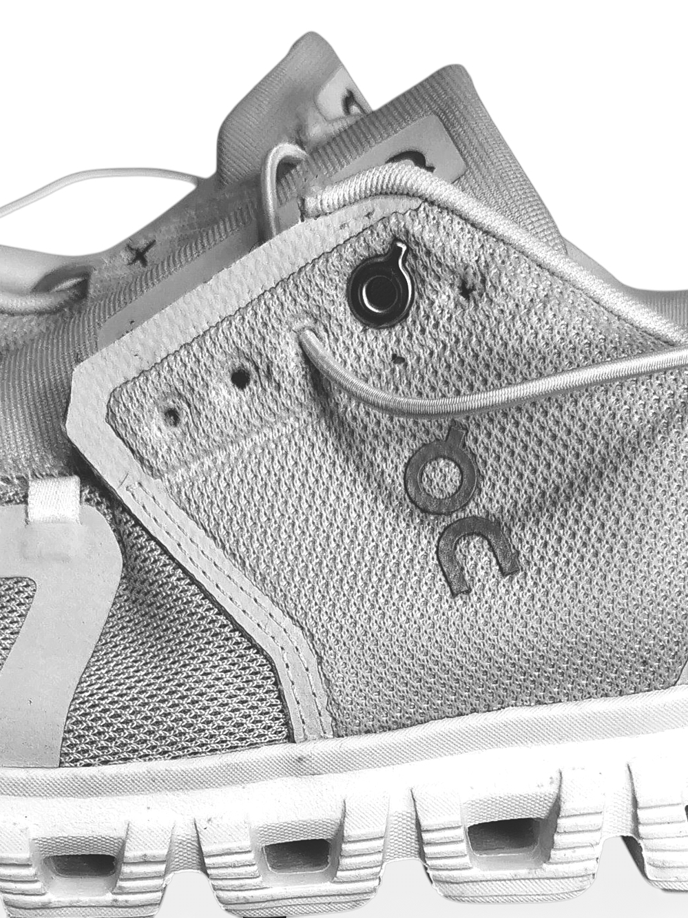 On Running Women's Athletic Shoe in White and Gray